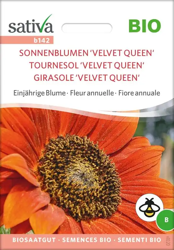 Makkelijk bestellen - Sativa Eenjarige Biologische Bloem "Sonnenblume ‘Velvet Queen‘"