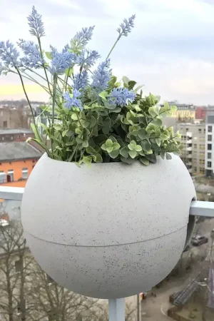 rephorm Relingpot "Bloomball", Wit grijs | Speciale aanbieding