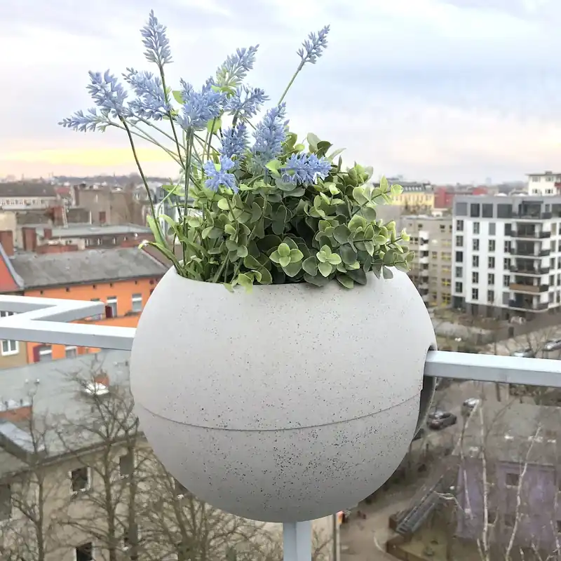 rephorm Relingpot "Bloomball", Wit grijs | Speciale aanbieding