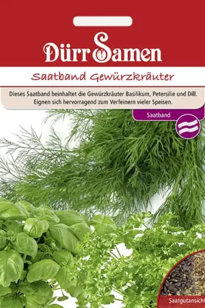 Populair - Dürr Samen Aromatische Kruiden (Basilicum, Dille, Peterselie) Zaadband