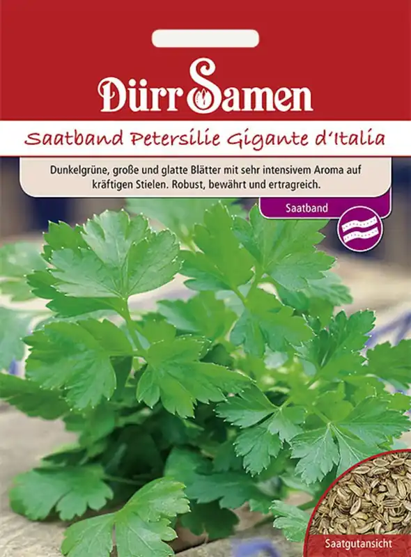 Beperkte voorraad | Dürr Samen Peterselie Gigante d‘Italia Zaadband