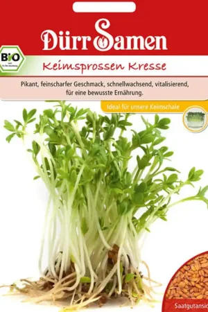 Wees er snel bij - Dürr Samen Biologische Kiemgroente Tuinkers, 75 g