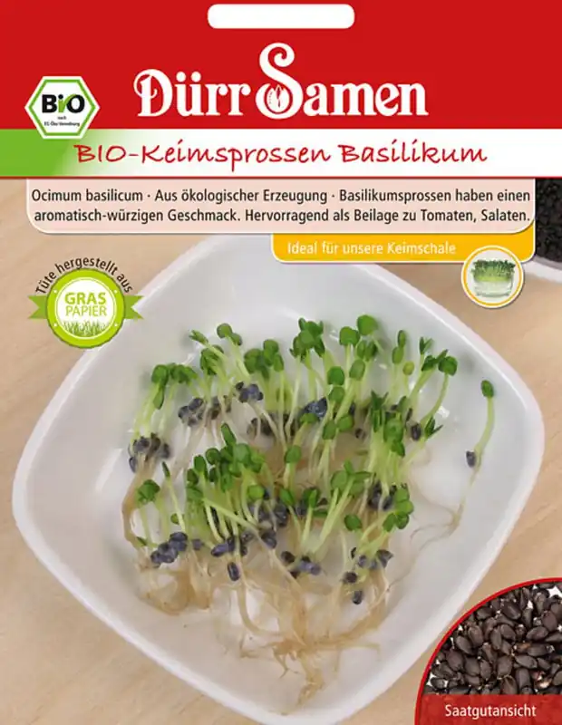 Dürr Samen Biologische Kiemgroente Basilicum | Direct van de fabrikant