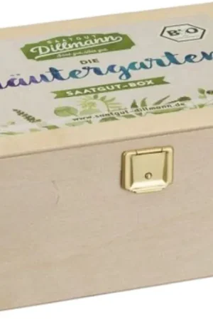 Nu kopen | Saatgut Dillmann Kruidentuin Biologische Zaadbox S, Houten kist