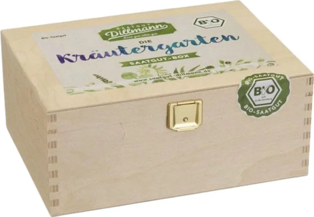Nu kopen | Saatgut Dillmann Kruidentuin Biologische Zaadbox S, Houten kist