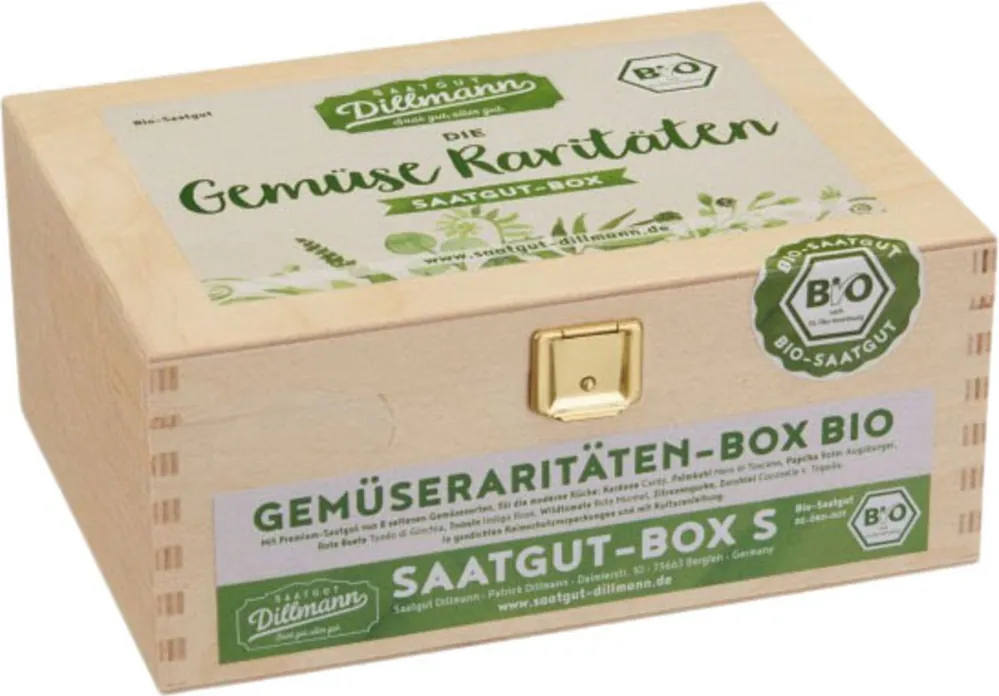 Goed beoordeeld | Saatgut Dillmann Groente-Rariteiten Biologische Zaadbox S, Houten kist