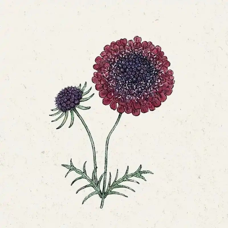Korting | Jora Dahl Scabiosa "Black Knight"