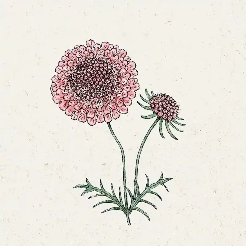Jora Dahl Scabiosa "Salmon Queen" Scabiosa atropurpurea | Bestseller