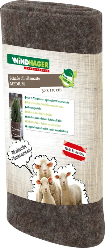 Windhager Schapenwol Viltmat Medium, 0,3 x 1,2 m - Beste prijs