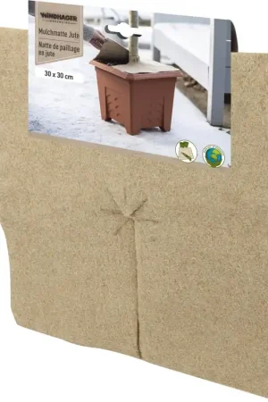 Nieuw in het assortiment - Windhager Eco Jute Mulchmat, 50 x 50 cm