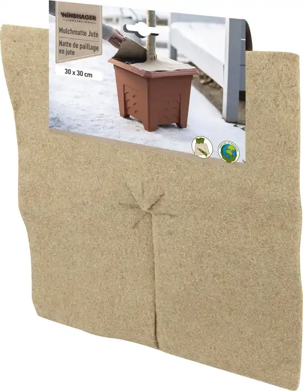 Nieuw in het assortiment - Windhager Eco Jute Mulchmat, 50 x 50 cm