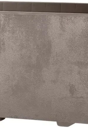 Fabrieksprijs - Deroma Plantenbak Millenium 59 cm met Waterreservoir, Sandstone, Antraciet