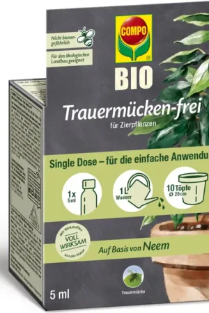 COMPO Bio Schimmelmuggenvrij voor Sierplanten - Enkelvoudige Dosering, 5 (5 ml) - Premium