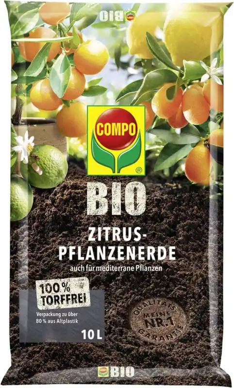 Bestelbaar | COMPO BIOLOGISCHE Citrusplantenaarde Turfvrij, 10 L