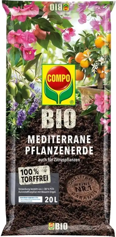 Lage prijs - COMPO BIO Mediterrane Plantenaarde - Veenvrij, 20 L