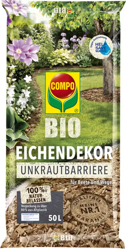COMPO BIOLOGISCH "Eichendekor" Onkruidbarrière, 50 L - Voordelig