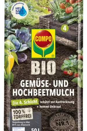 Klantfavoriet - COMPO BIO Groente- en Verhoogde Bed Mulch - Turfvrij, 50 L