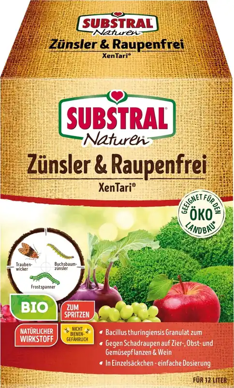 Hoge kwaliteit - SUBSTRAL® Naturen® Buxusmot- & Rupsvrij Xentari, 12 (12 g)