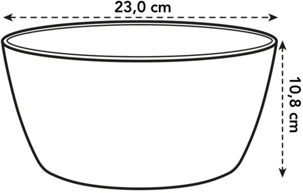elho brussels schaal 23cm, antraciet - Beperkte voorraad