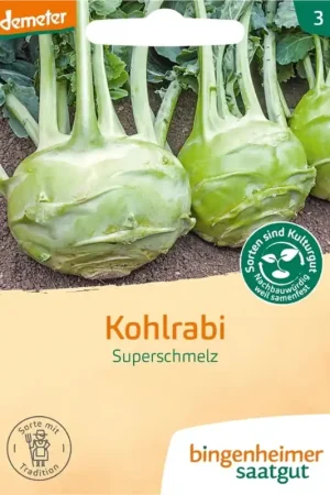 Bingenheimer Saatgut Koolrabi, Wit "Superschmelz" - Op voorraad