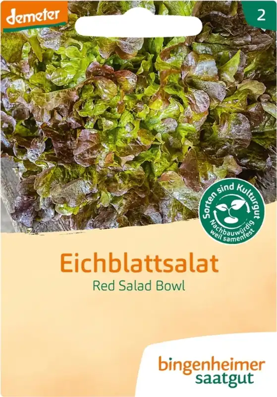 Bingenheimer Saatgut Eikenbladsalade "Red Salad Bowl" - Professionele kwaliteit