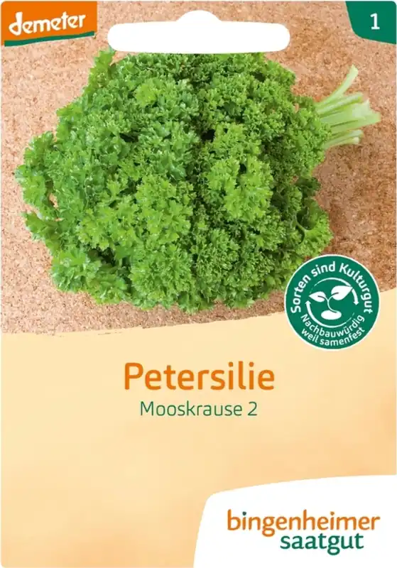 Professionele kwaliteit - Bingenheimer Saatgut Peterselie, Gekruld (Mooskrause 2)