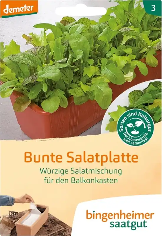 Bingenheimer Saatgut Slamix "Bunte Salatplatte", 1 - Nieuw in het assortiment