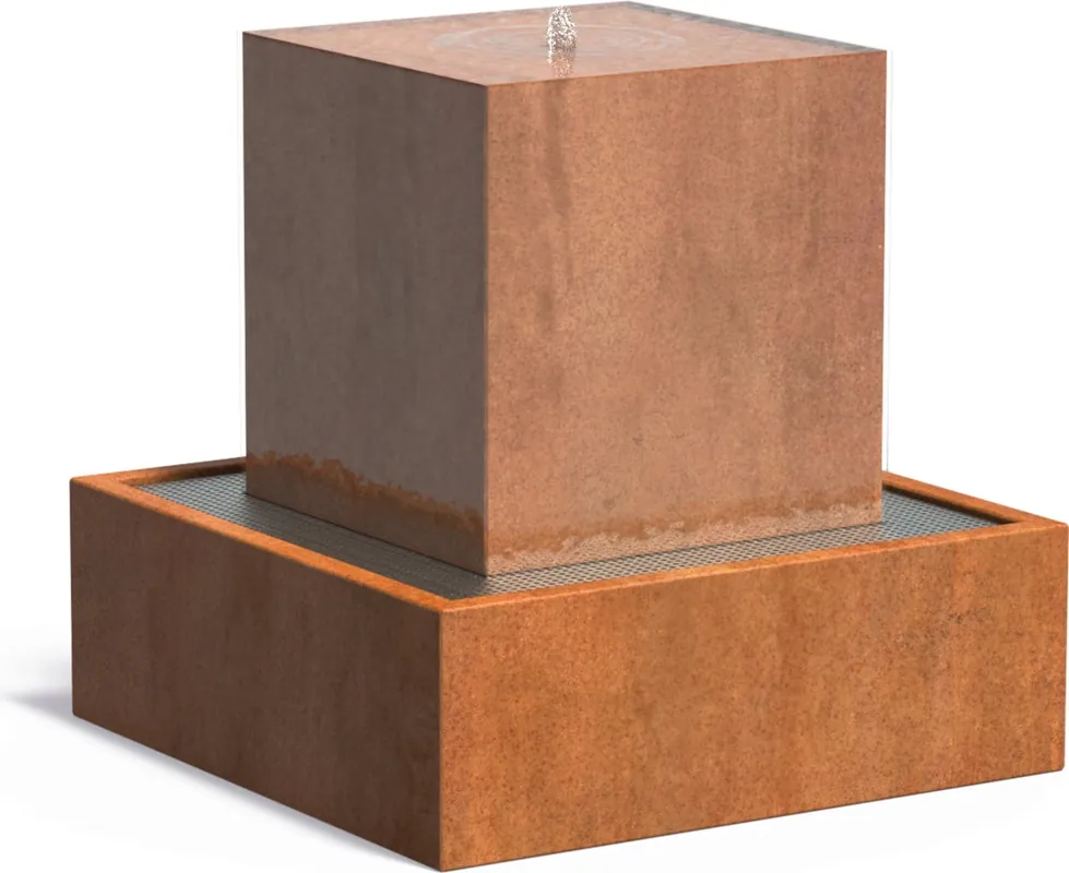 ADEZZ Waterblok Gemaakt van Cortenstaal , 70 x 70 x 70 cm | Eenvoudig retourneren