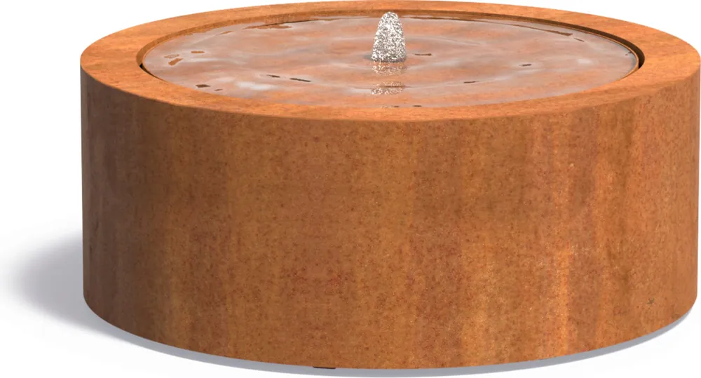 Flitsaanbieding - ADEZZ Ronde Watertafel gemaakt van Cortenstaal , 120 x 75 cm