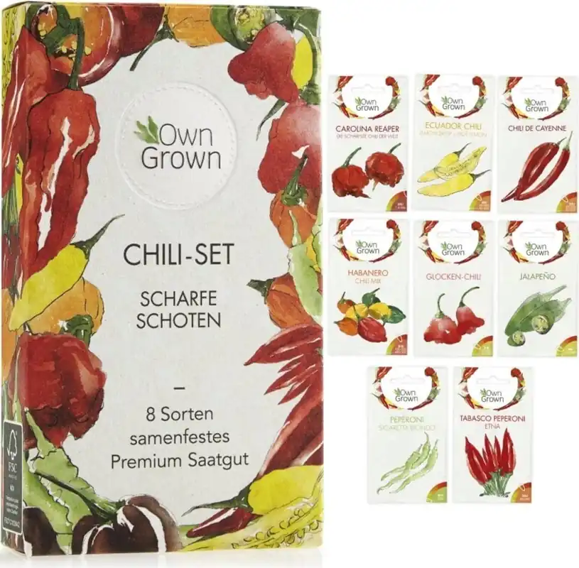 Own Grown Chilizaden, Set van 8 | Bestseller