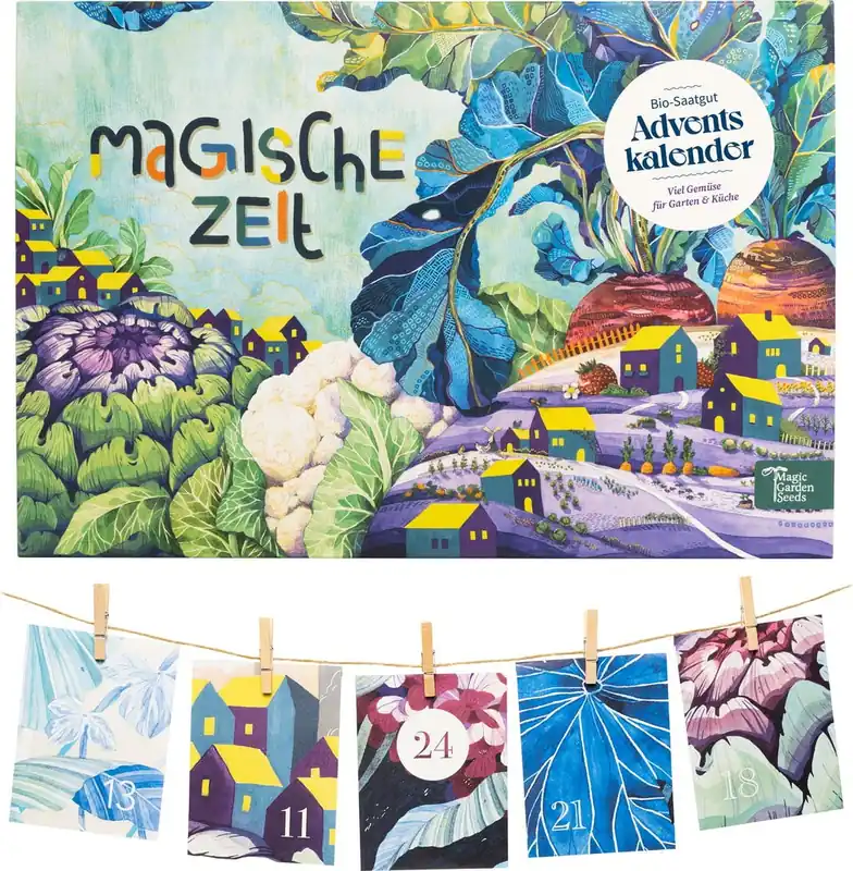 Magic Garden Seeds Biologische Zaden Adventskalender "Bunter Selbstversorgergarten" - Bespaar nu