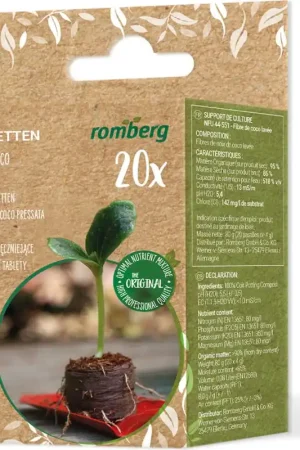 Romberg Kokos Zweltabletten - Ø 36 mm, 50 (50 stuks) | Bestseller