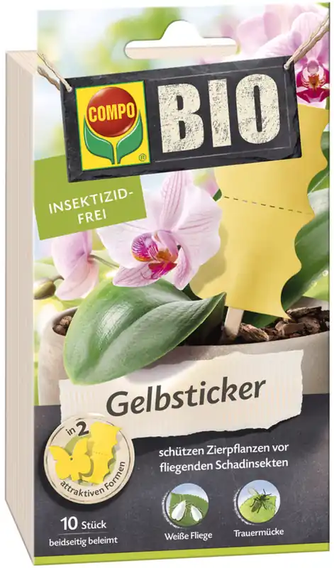 COMPO Biologische Gele Sticker, 10 stuks | Bestel vandaag