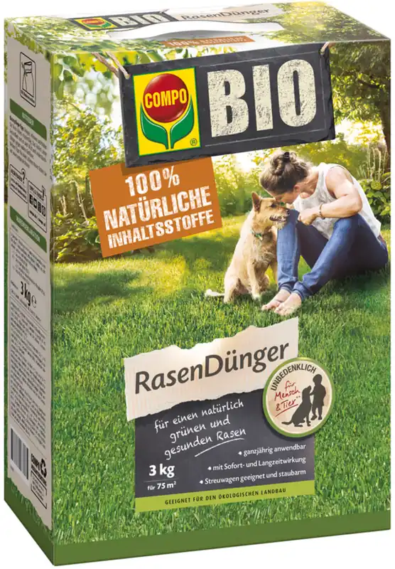 Koopje | COMPO Biologische Gazonmeststof - Voor Ongeveer 75m², 3 kg