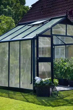 Shop nu - Juliana Kas Premium - Antraciet met Dubbelwandige Panelen, 8,8 m²
