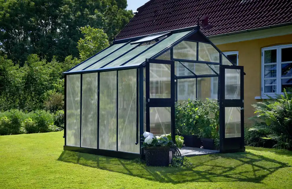 Shop nu - Juliana Kas Premium - Antraciet met Dubbelwandige Panelen, 8,8 m²