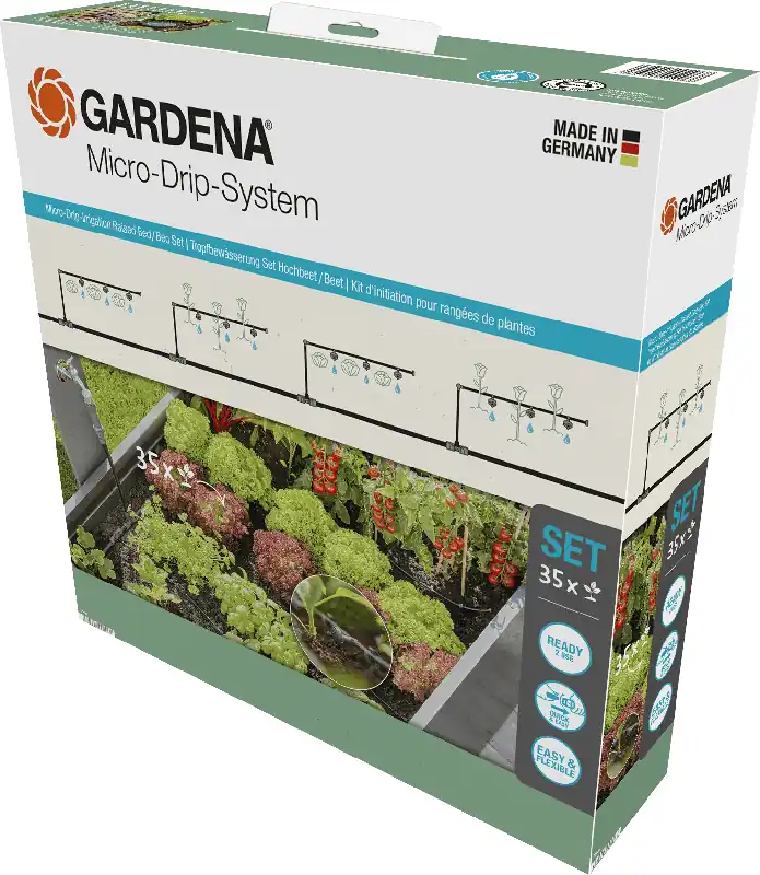 GARDENA Micro-Drip-System Druppelirrigatieset - Verhoogd bed (35 planten) - Rechtstreeks van de fabrikant