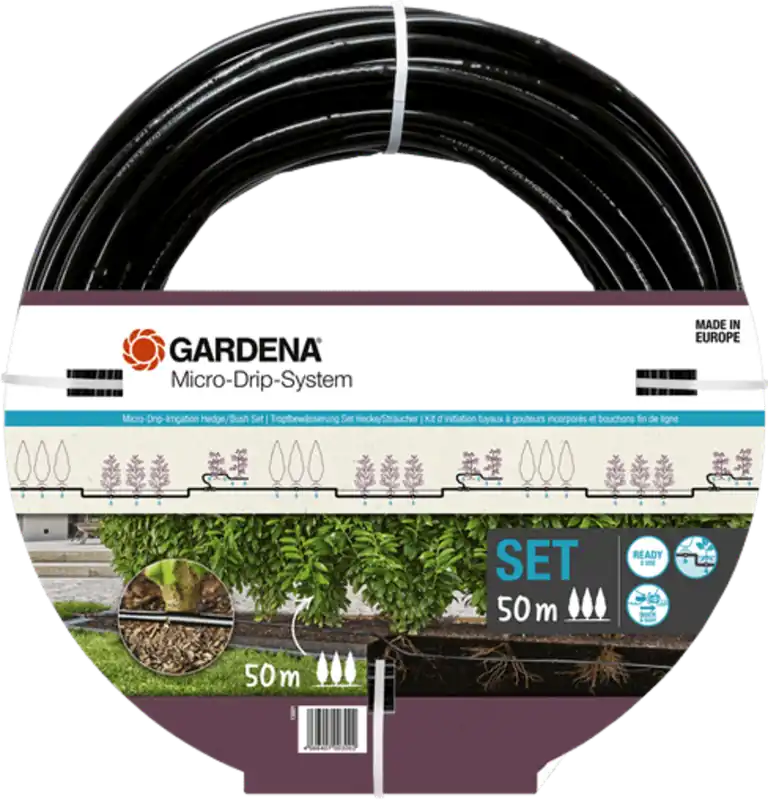 GARDENA Micro-Drip-System Set Druppelirrigatie Hagen/Struiken, 50 m - Slechts tijdelijk