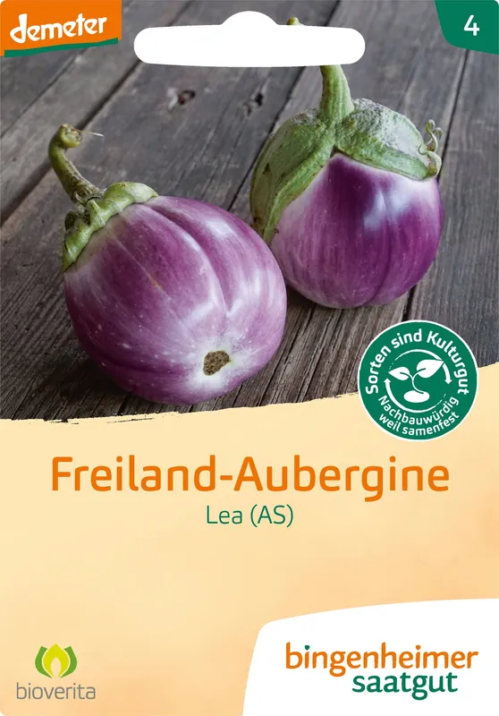 Bingenheimer Saatgut Aubergine "Lea (AS)" - Beperkte voorraad