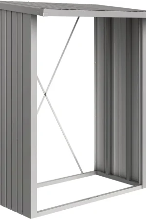 Biohort Brandhoutrek WoodStock 150, Zilver-metallic - Hoge kwaliteit