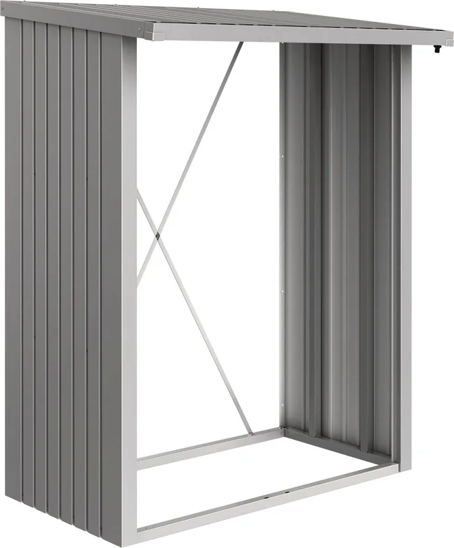 Biohort Brandhoutrek WoodStock 150, Zilver-metallic - Hoge kwaliteit