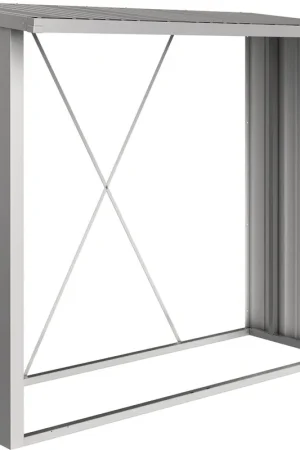 Prijs verlaagd | Biohort WoodStock 230 Brandhoutrek, Zilver-metallic