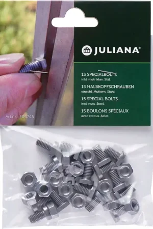 Juliana Halfkopschroeven - Staal, 15 stuks | Flitsaanbieding