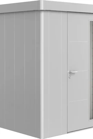 Nieuw product | Biohort Gereedschapsschuur "Neo" - Zilver Metallic, Standaarddeur, 1A
