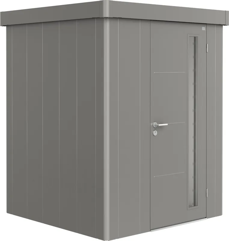 Rechtstreeks van de fabrikant | Biohort Gereedschapsschuur "Neo" - Kwartsgrijs Metallic, Standaarddeur, 1A