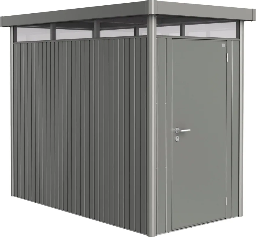 Nieuw gelanceerd | Biohort Gereedschapsschuur "HighLine" - Kwartsgrijs Metallic, Standaarddeur, HS