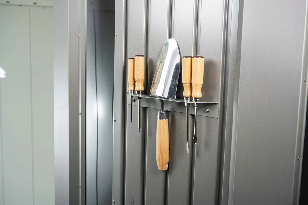 Biohort Gereedschapshouder voor Neo Gereedschapsschuur, Zilver-metallic (2 stuks) | Veilige betaling