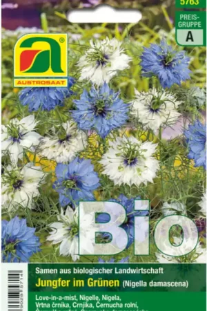 Topprijs - AUSTROSAAT Biologische Juffertje in het Groen - Nigella Damascena Blauw Wit