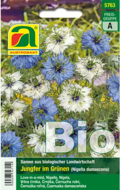Topprijs - AUSTROSAAT Biologische Juffertje in het Groen - Nigella Damascena Blauw Wit