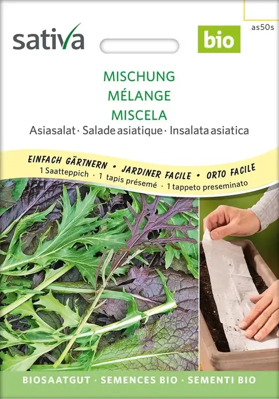 Nog maar enkele beschikbaar | Sativa Biologische Aziatische Sla Mix Zaaitapijt